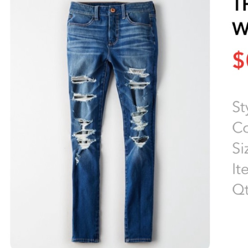 American Eagle Dream Jean 6 extra long